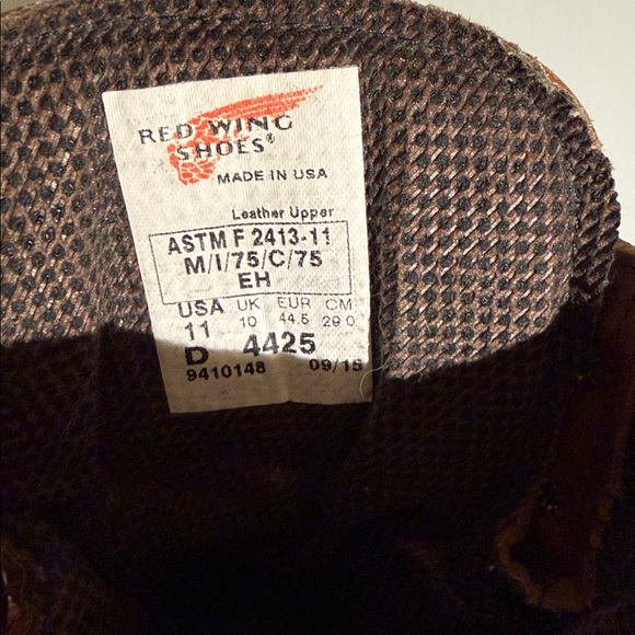 Red Wing Shoes Tan Leather Steel Toe Boots - Picture 3 of 8